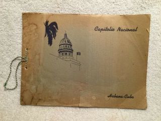 Vtg.  Souvenir Book Capitolio Nacional Habana Cuba 12 Views W/descriptions Havana