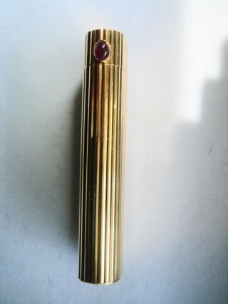 Cartier 18k Solid Gold Ruby Lighter 86.  2gr