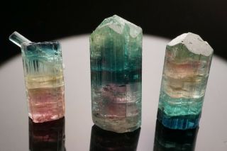 Unique Blue Cap Tourmaline Crystal Group Sapo Mine,  Brazil
