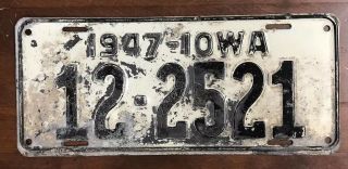 1947 Iowa License Plate