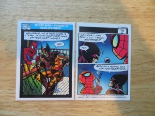 1990 Impel Marvel Universe 1 Wolverine & Spider - Man Card 160 Signed Herb Trimpe
