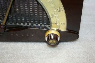 Collectible Rare 1952 Westinghouse Bakelite Tube Radio Model 389T7. 5