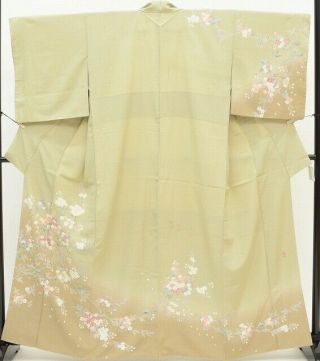 Vintage Japanese Kimono Wedding /silk Green/ Womens 3nfuji17694