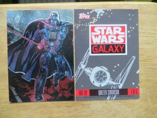 1994 Topps Star Wars Galaxy Ii Etched Foil Darth Vader Card Signed Walt Simonson