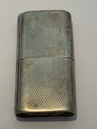 Howitt Gents Solid Silver 1942 Engine Turned Pocket Lighter Smoking Sheffield