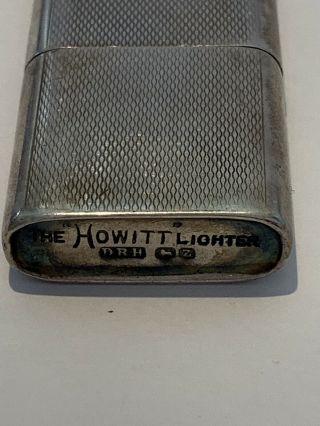 Howitt Gents Solid Silver 1942 Engine Turned Pocket Lighter Smoking Sheffield 2