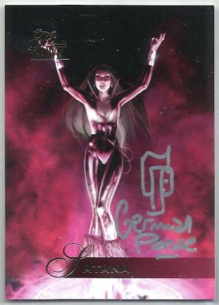 Satana 2019 Ud Marvel Flair Artist German Ponce Autograph Auto 24/30 Sp