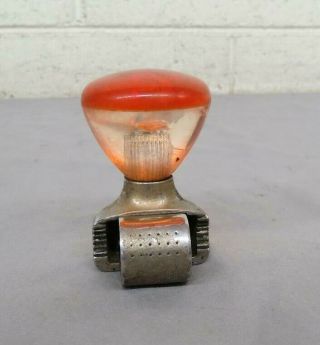 Vintage CASCO Orange Resin and Metal Steering Wheel Spinner Suicide Knob 3