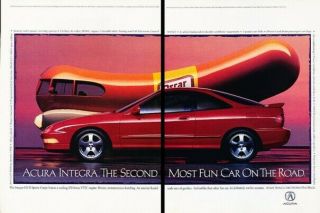 1994 1995 Acura Integra Gs - R Gsr 2 - Page Advertisement Print Art Car Ad K81