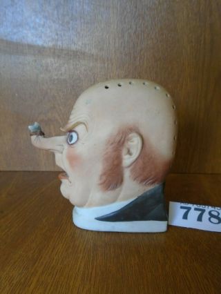 Political Figure With Fly On Nose - Schafer & Vater Bisque Head Match Holder