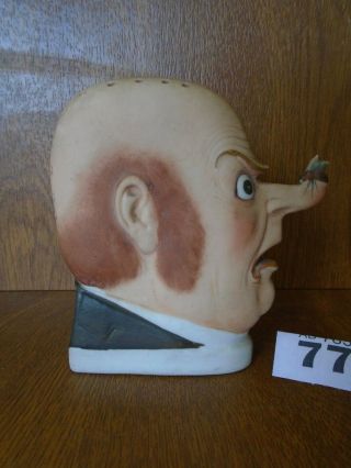 Political Figure with Fly on Nose - Schafer & Vater Bisque Head Match Holder 5