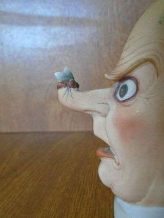 Political Figure with Fly on Nose - Schafer & Vater Bisque Head Match Holder 8