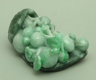 Cert ' d Untreated Green Nature A jadeite Jade Statue Sculpture spider 蜘蛛 q70258H 4