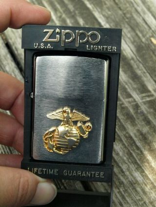 Zippo Lighter 2009 Marine Corps Logo Never Fired