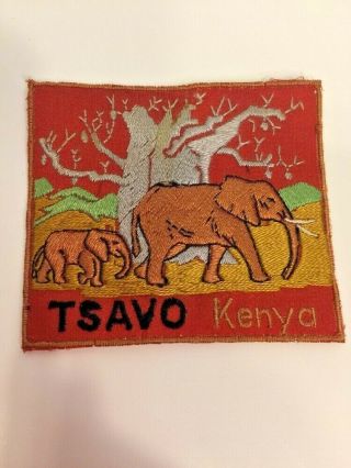 Vintage Patch From Kenya Africa Tsavo Elephant 3 Inches