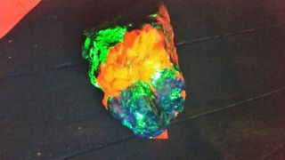 Fluorescent Hardystonite Clinohedrite Willemite & Calcite Crystal Franklin USA 11