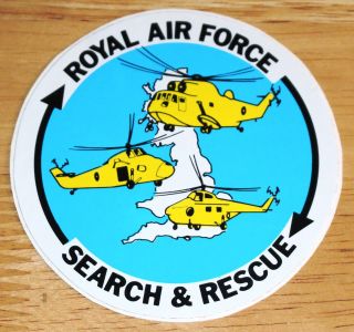 Raf Royal Air Force Search & Rescue Helicopter Sea King Wessex Whirlwind Sticker
