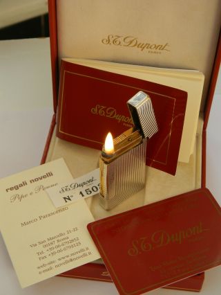 S.  T.  Dupont Line Ligne D Lighter Two 2 Tone Lady/wome From 90 Briquet