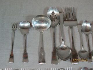 56 ONEIDA AMERICAN COLONIAL STAINLESS FLATWARE SET SERVICE FOR 10 CUBE MARK 2