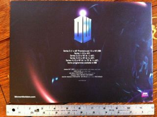 Dr Who BBC WORLDWIDE PROMOTIONAL SALES BROCHURE,  8 Pages,  MATT SMITH 2011 Rare 3