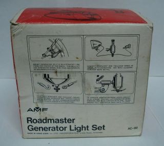 Vintage AMF Roadmaster Generator Light Set AC - 92 3