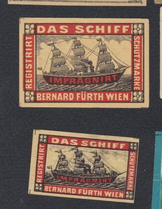 Old Matchbox Label Austria Bn68887 Ship