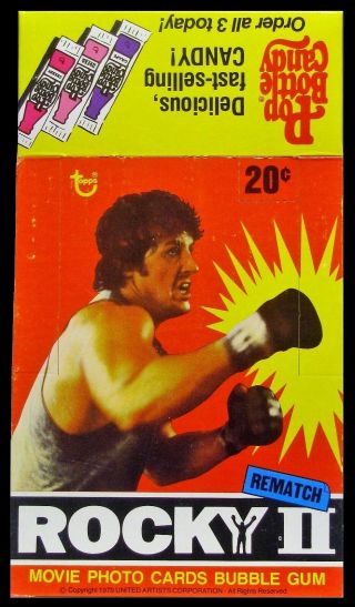 1979 Topps Rocky Ii - Empty Display Box - Sylvester Stallone
