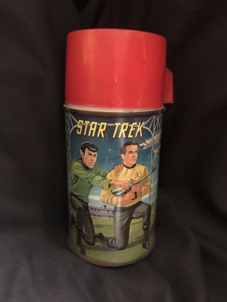 1968 Star Trek Aladdin Industries Thermal Bottle Mug Thermos For Dome Lunchbox