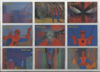 2010 Spider - Man Tv Animated Series " Set Of 9 " Lenticular Cards (l1 - L9)