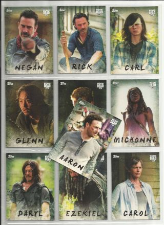 2017 The Walking Dead Season 7 Complete Set Of 19 Character Chase Cards (c1 - C19)
