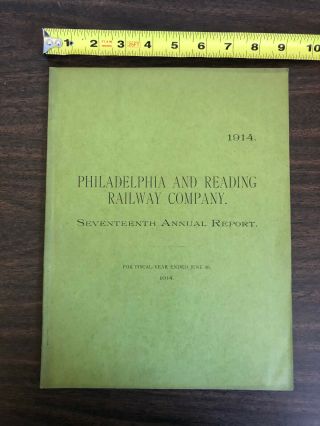 1914 Philadelphia And Reading Railway Company 17th Annual Report Map