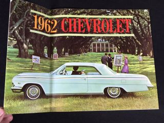 Vtg 1962 Chevrolet Car Sales Brochure Impala Bel Air Biscayne & Station Wagons