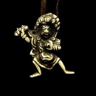 1.  50 " Nepal Tibetan Buddhism Silver Vajrapani Bodhisattva Statue Amulet Pendant