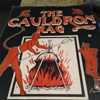 Sheet Music The Cauldron Rag Gothic Red Devil By Axel Christensen 1909