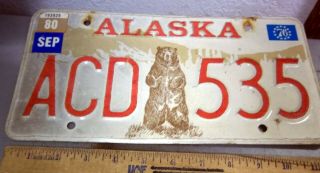 1976 Alaska Metal License Plate 