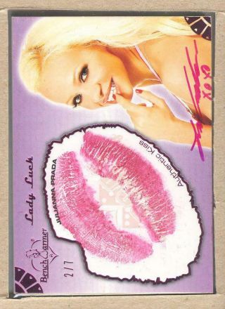 Julianna Prada 31 2014 Bench Warmer Vegas Baby Lady Luck Kiss Auto Pink 2/7