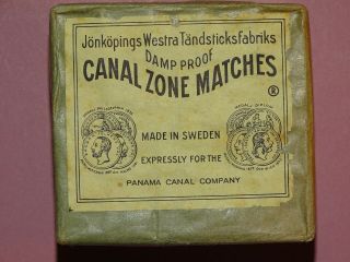 Vintage Panama Canal Zone Matches Matchboxes Damp Proof Full Package Swedish