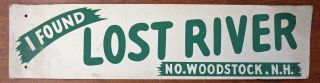 Lost River No.  Woodstock Nh Vintage Souvenir Bumper Card,  Cardboard,  Not Sticker