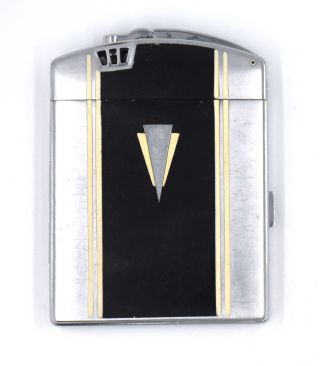 Antique Art Deco Silver Ronson Twenty Case Table Lighter Cigarette Case W Flints