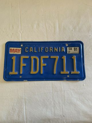 California 1990 License Plate 1fdf711