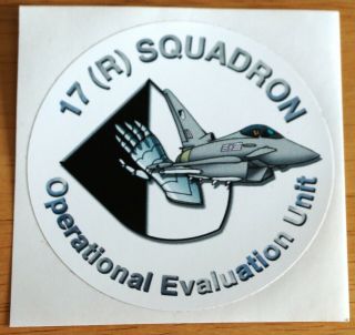 Old Raf Royal Air Force 17 (r) Squadron Eurofighter Typhoon Oeu Sticker