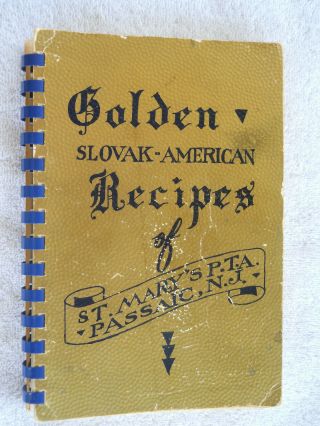 1955 Slovak American Antique Cookbook St Marys Passaic Jersey Local Recipes