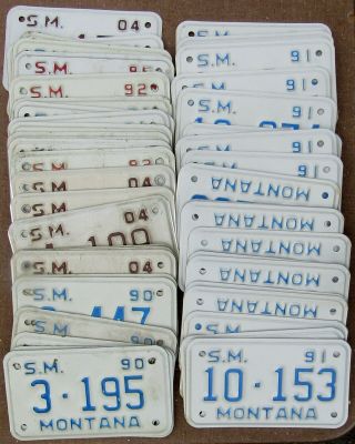 50 Montana Special Mobile Plates (for Collectors Or Kids 