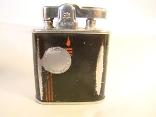 Vintage Ronson Vanguard Art Deco Gas Automatic Lighter Sparking Well