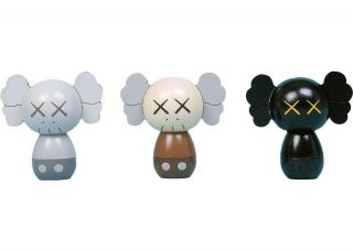 KAWS: HOLIDAY JAPAN Limited Wood Kokeshi Doll Set (set Of 3) CONFIRMED PRE - ORDER 2