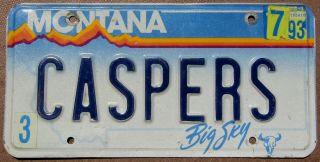 Ghost Plate??? - Caspers On 1993 Montana License Plate