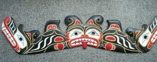 Northwest Coast Native Art Huge Sisiutl Squamish Nation Sculpture Carving