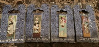 Wdi Disney Haunted Mansion Stretching Room Portrait Fab 5 Stitch Pin Set Le 300