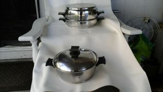 Rena - Ware 18 - 8 S/steel 3 Ply Cookware 3 Qt,  4 Qt,  9 1/2 " Skillet Dome Lid 4 Pc