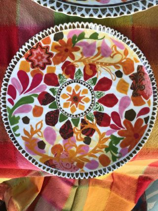 Melamine (melmac) dinnerware fiesta design from Target AND tablecloth & napkins 3